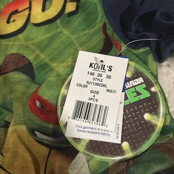 Teenage Mutant Ninja Turtles Pajama Sets Size 4 NWT 3 sets 7 pieces total - Picture 6 of 6
